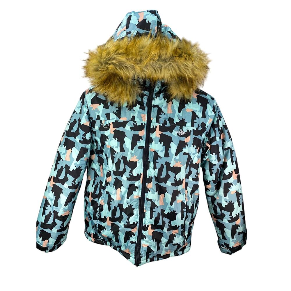 Wantdo Youth Multicolor Waterproof Windproof Hooded 14-16 meas: 21x25